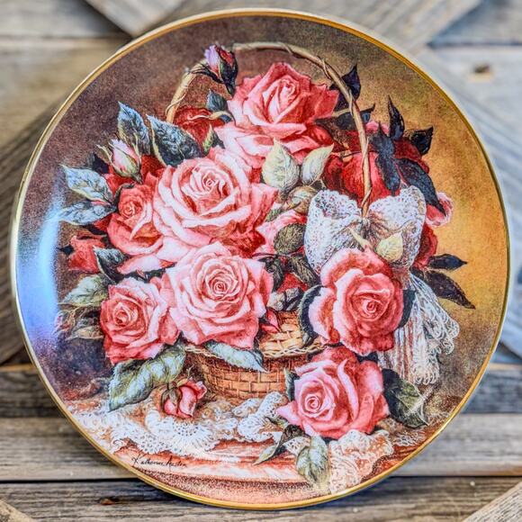 Vintage Franklin Mint Grace De’ Monaco Rose Plate, Limited Edition # R8794 - Picture 6 of 6